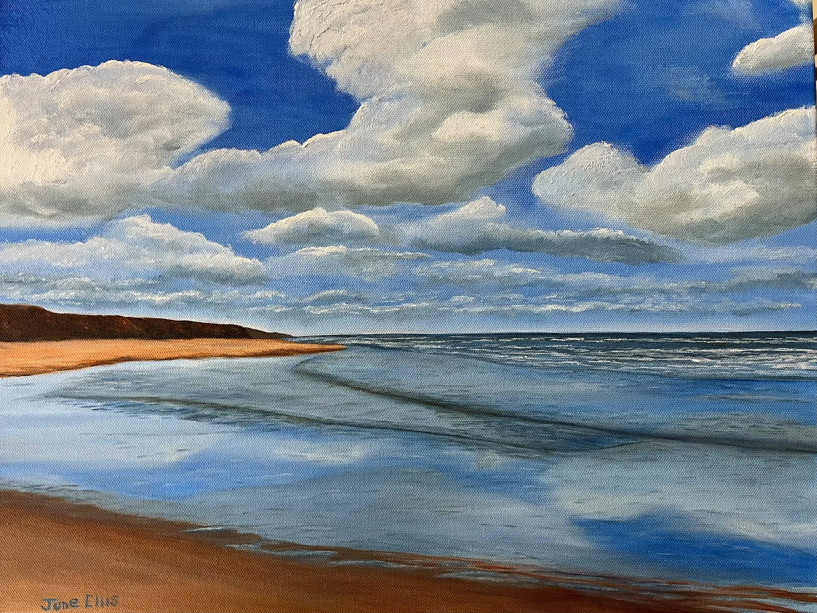 Blue Sky, original oil painting by PEI artist June Ellis