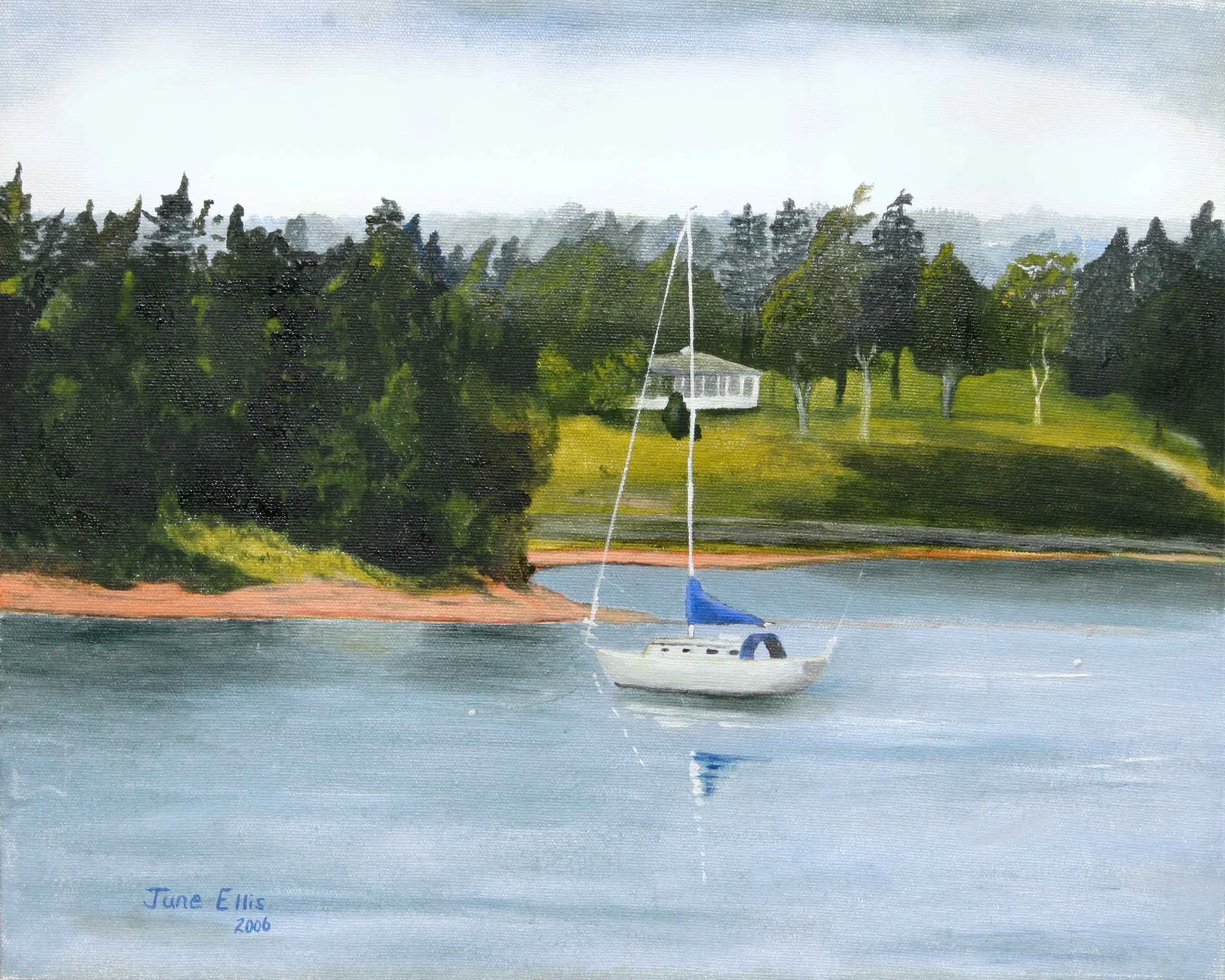 Sailboat in the water at Mill River, PEI