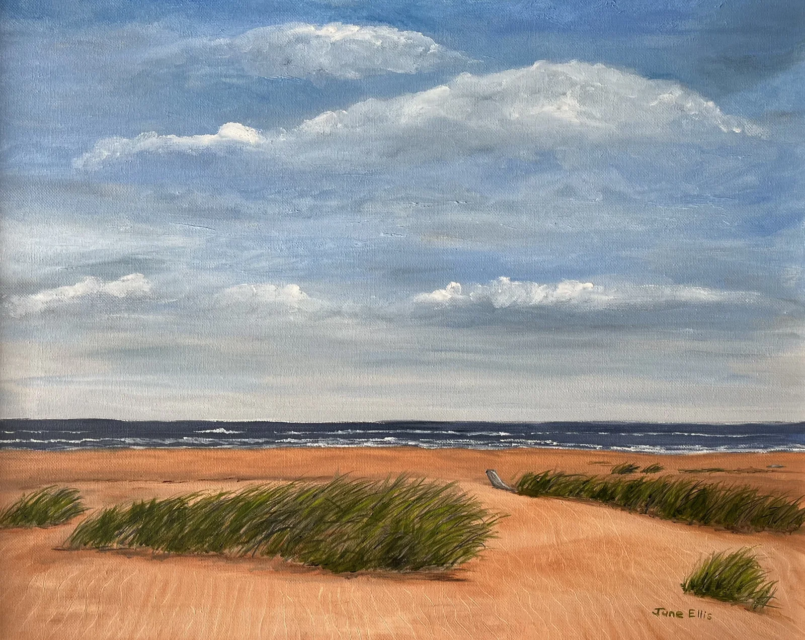 Windswept Shore, fine art print by PEI artist June Ellis